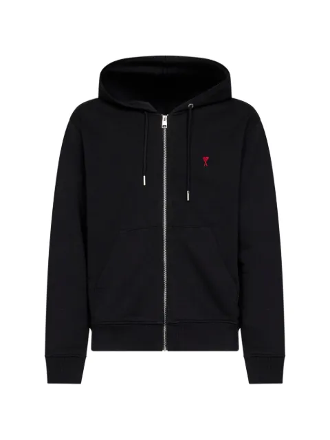 AMI Paris hoodie de algodón con cierre y motivo Ami de Coeur