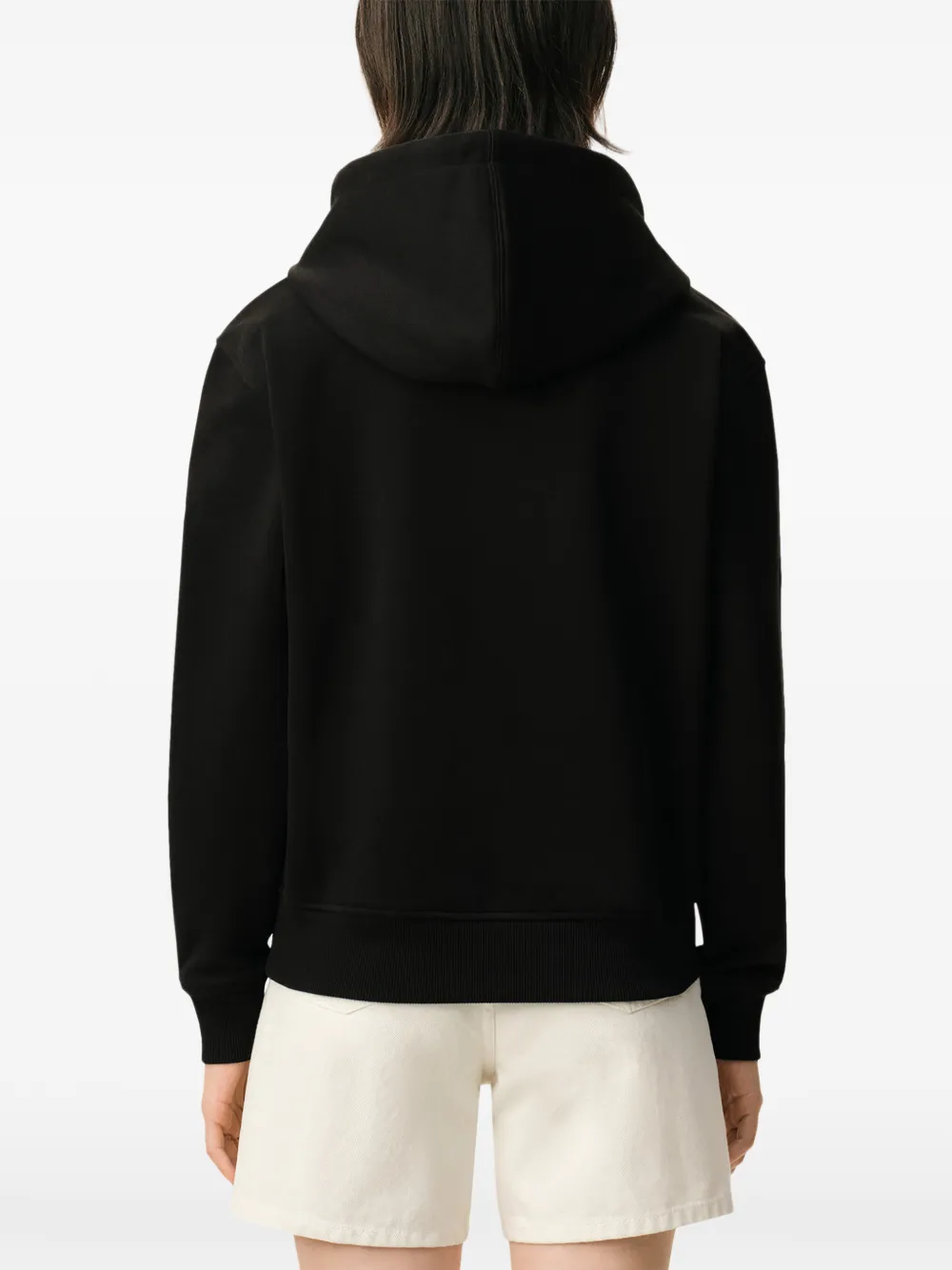 AMI Paris Katoenen hoodie met rits en Ami de Coeur Zwart