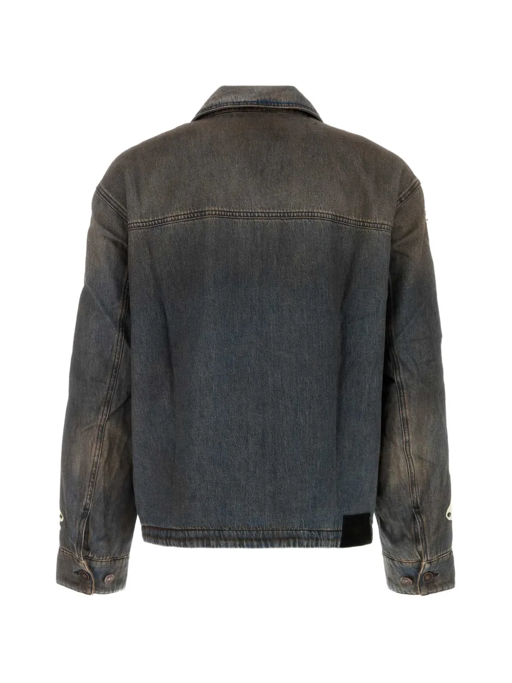 AMIRI Skeltal appliqué denim jacket Grijs