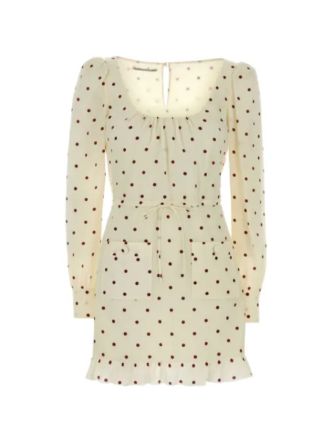Alessandra Rich polka-dot ruffled mini dress