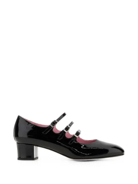 Carel Paris  Black leather Kina pumps 