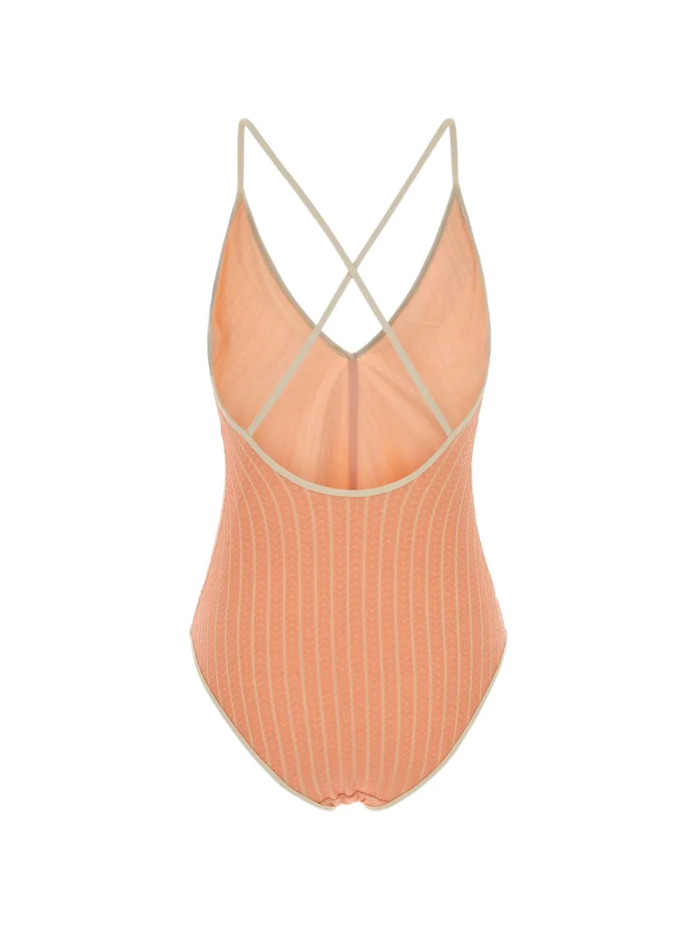 ERES Lounge chevron-knit swimsuit Oranje