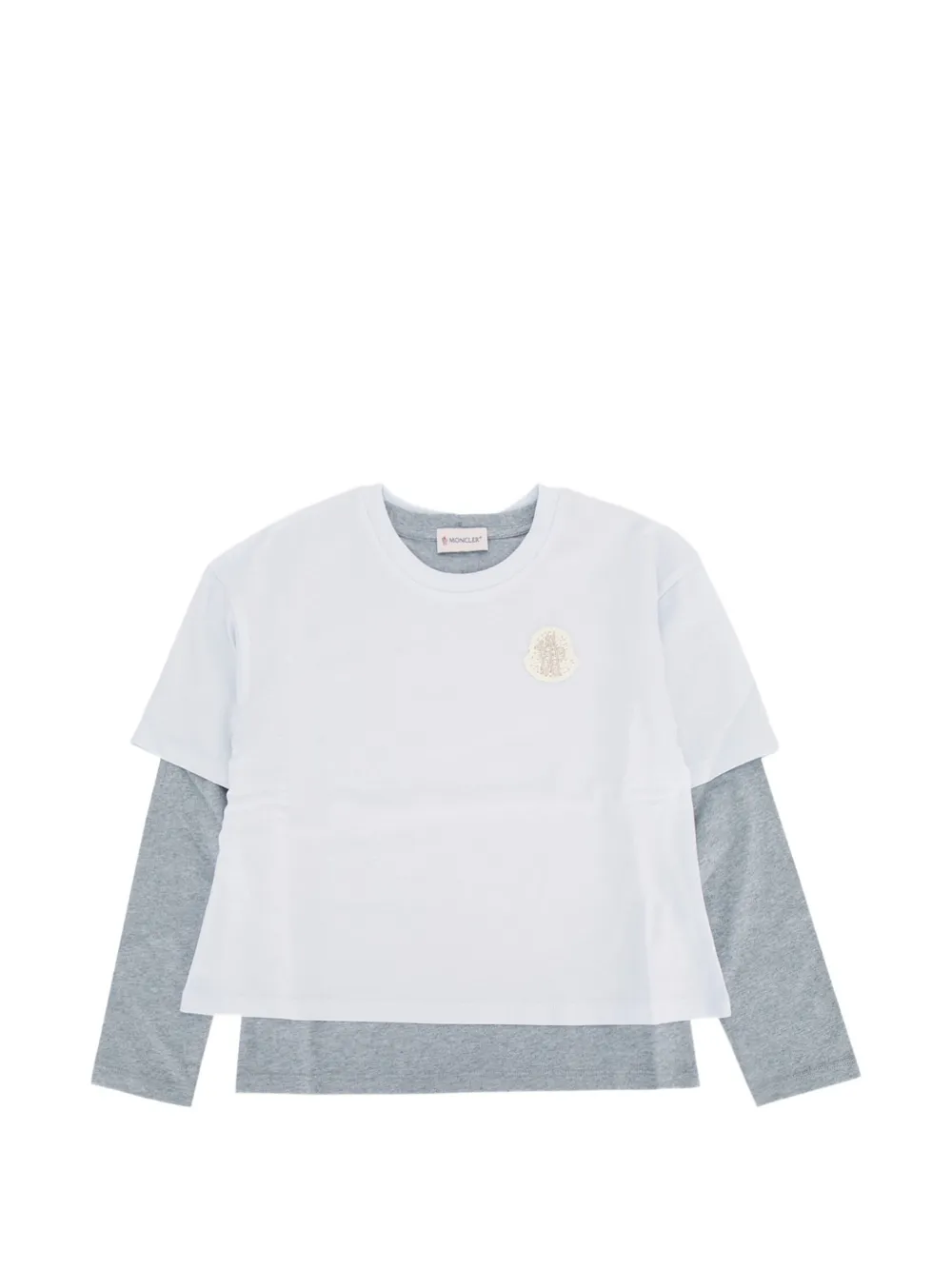 Moncler Enfant T-shirt met logopatch Wit