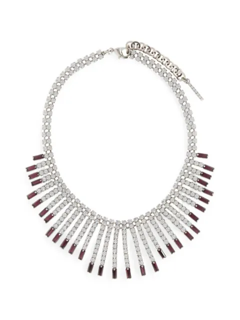 Alessandra Rich collar con flecos de cristales
