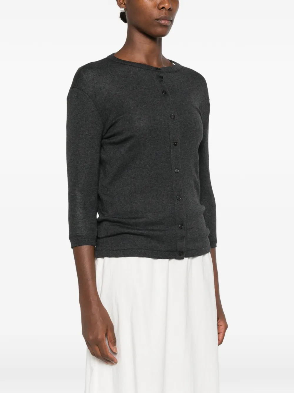 The Row button-up three-quarter sleeve cardigan Grijs