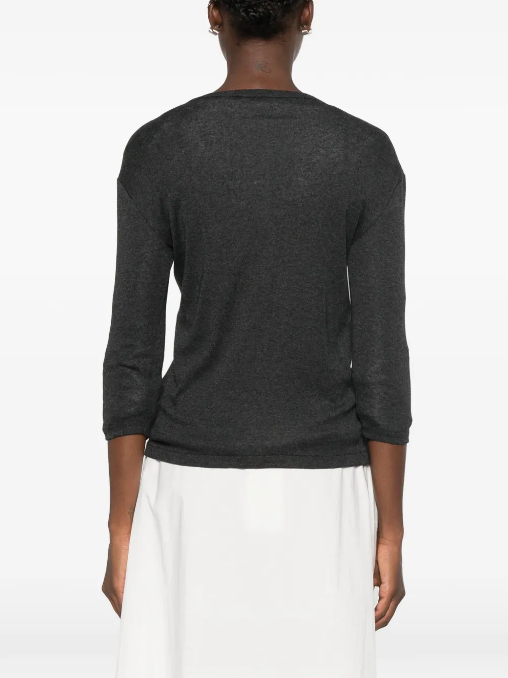 The Row button-up three-quarter sleeve cardigan Grijs
