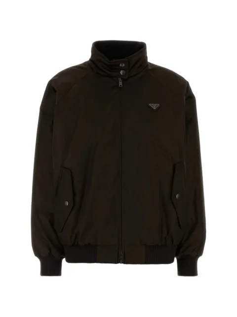Prada Re-Nylon logo-plaque bomber jacket