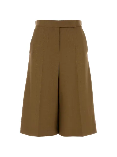Max Mara bermudas Slub de lona y lana