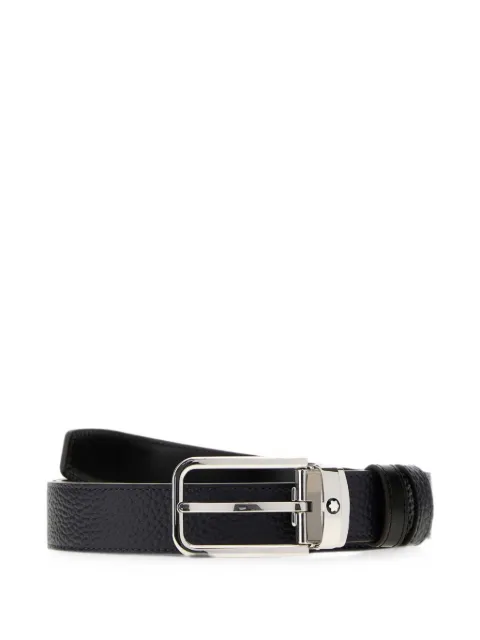 Montblanc reversible pebbled leather belt