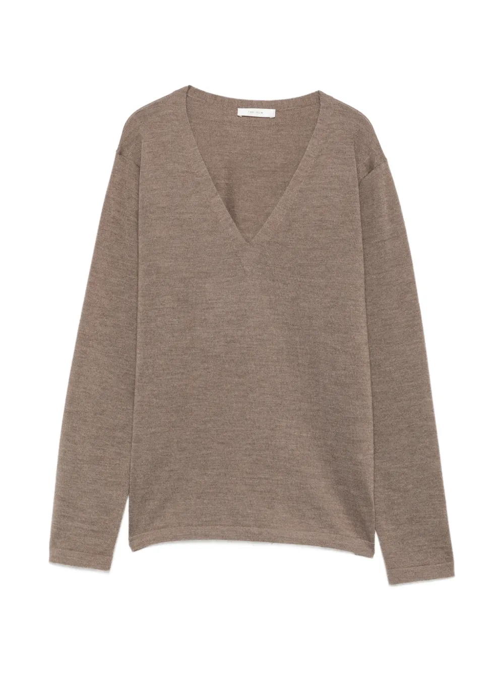 The Row V-neck long-sleeve knit - Marrone