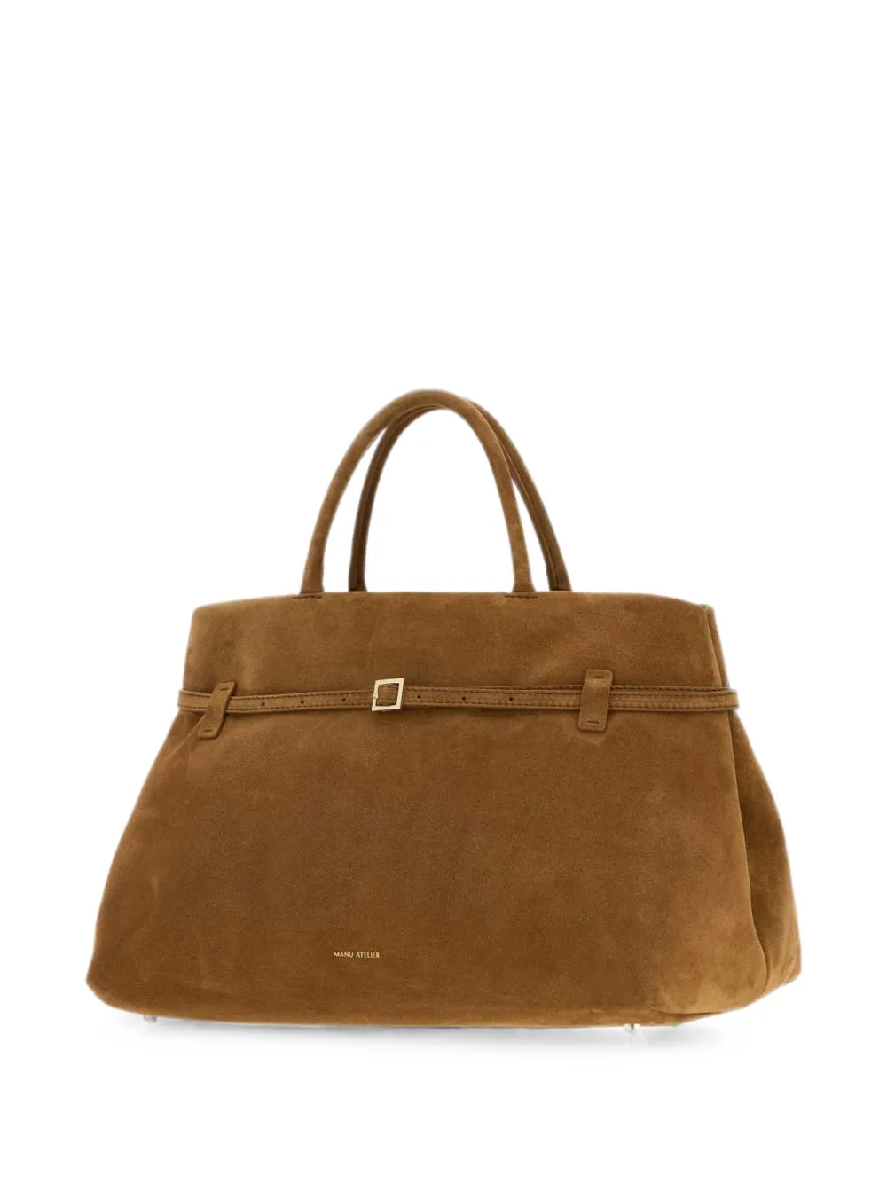 Manu Atelier Le Cambon 40 suède handtas Bruin