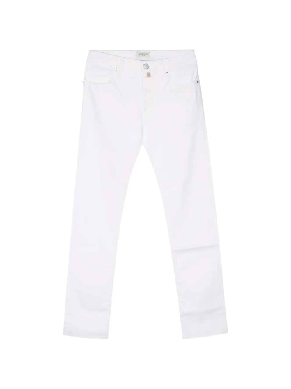 Jacob Cohën logo-patch straight-leg jeans - Bianco