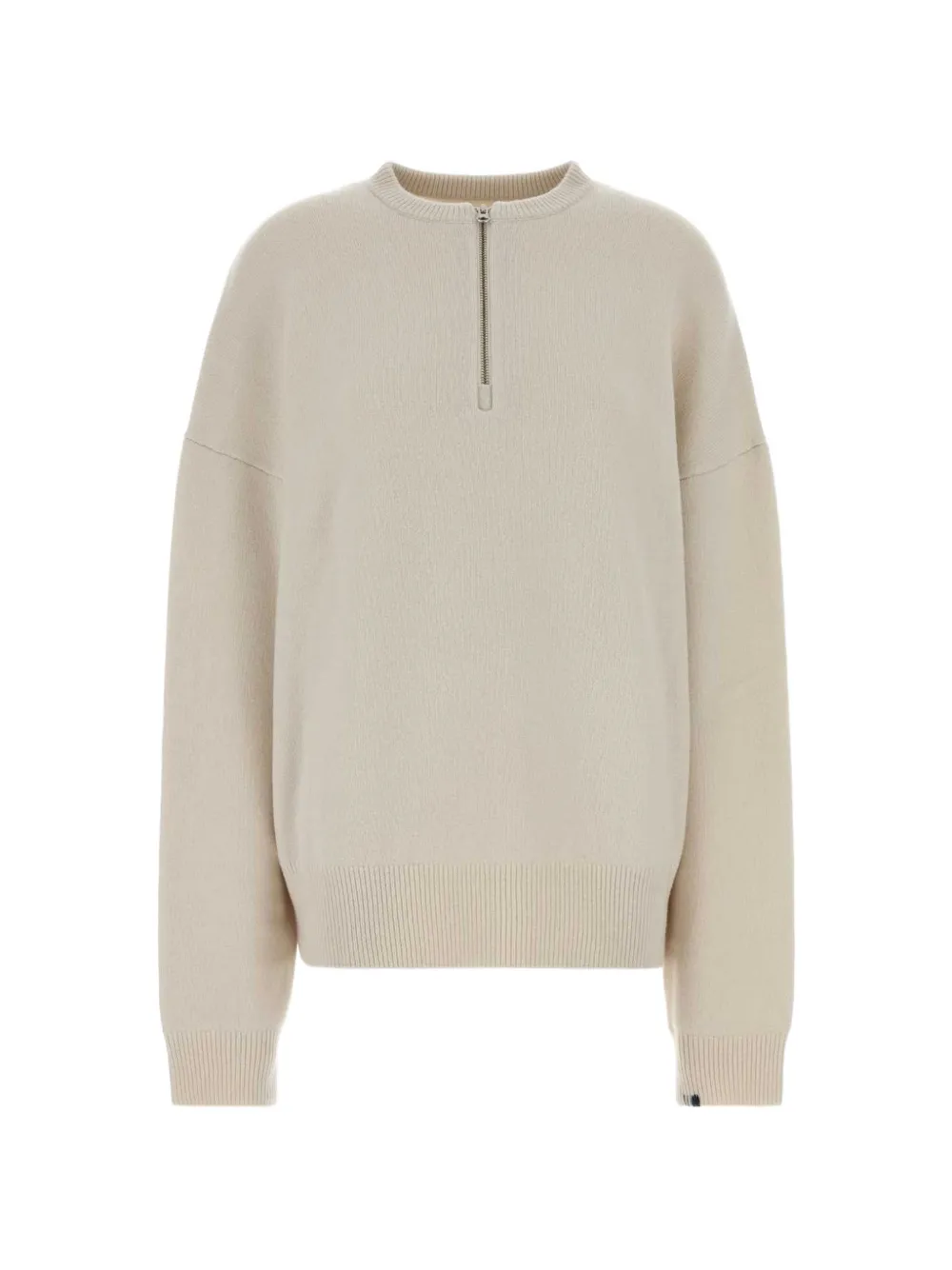 extreme cashmere quarter-zip oversized knitwear - Nude