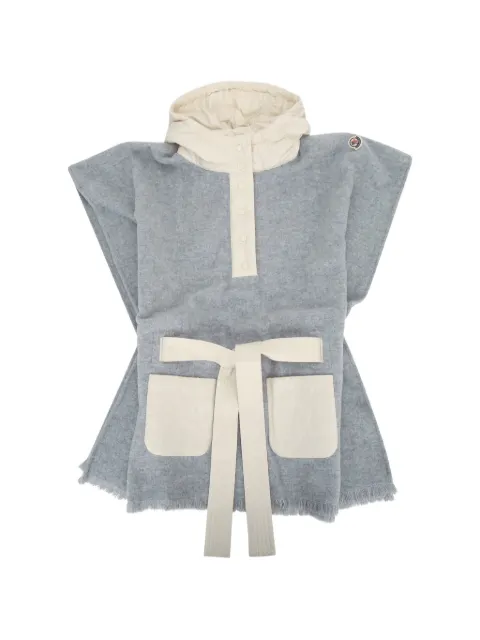 Moncler Enfant hooded fringed cape