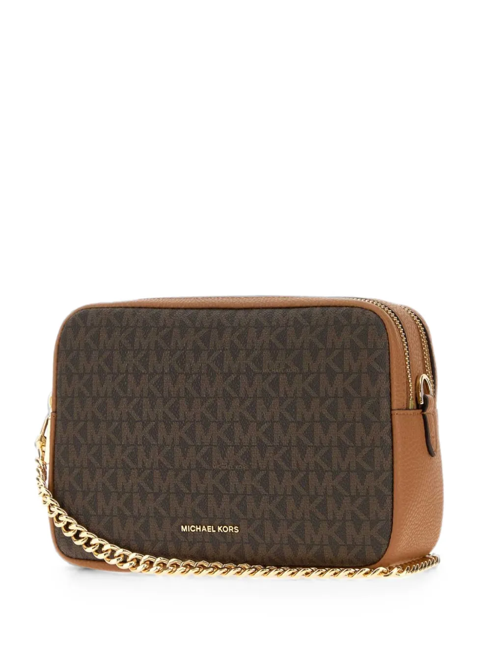 Michael Michael Kors Bryant medium signature logo camera crossbody bag - Marrone
