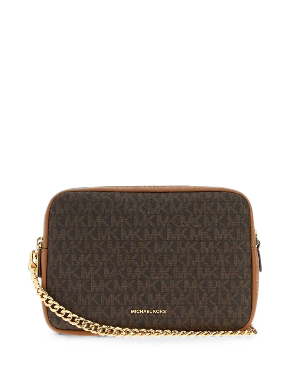 Michael Kors Medium Bryant Signature Camera crossbodytas met logo Bruin