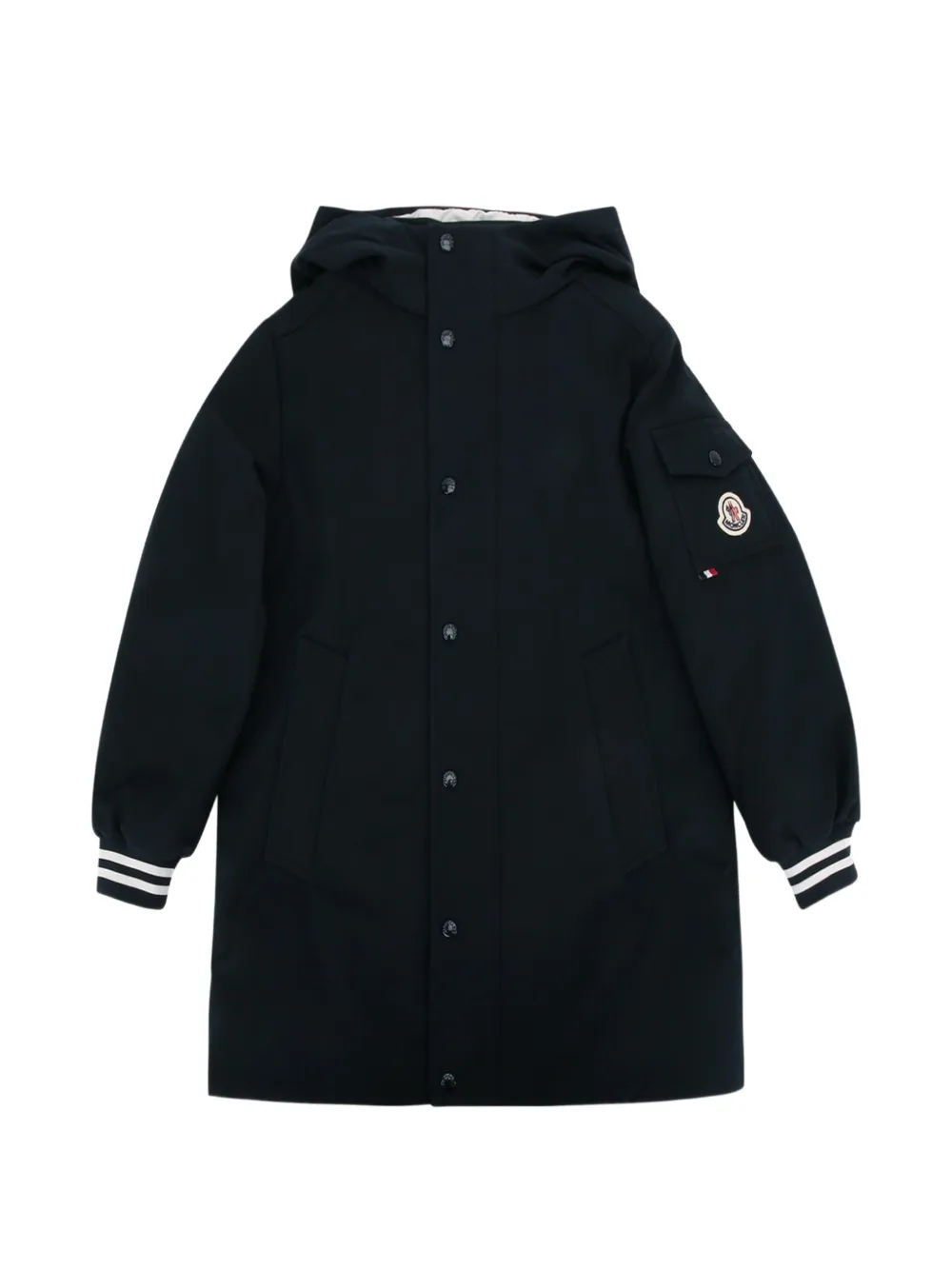 Moncler Enfant Ever hooded coat Blauw