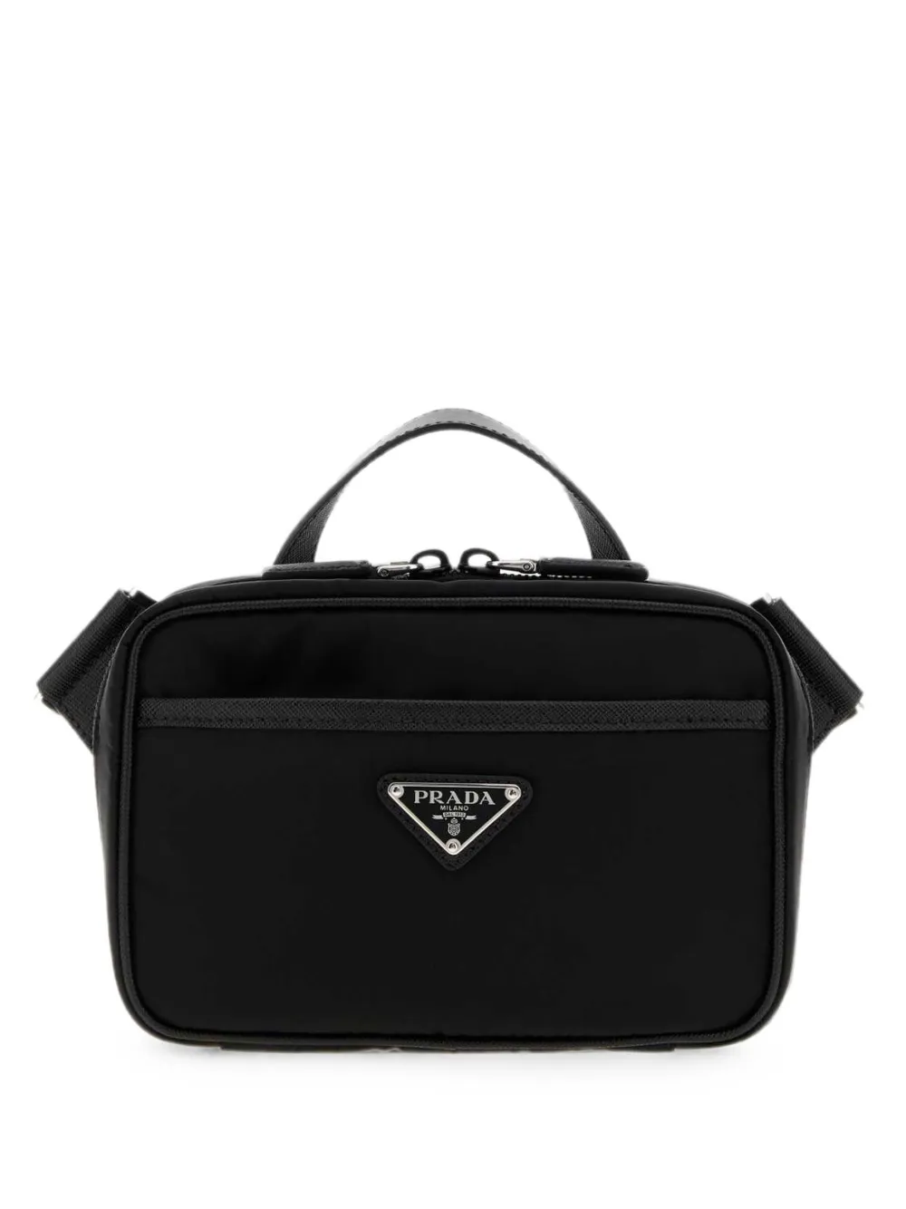 Prada Re-Nylon and Saffiano-leather shoulder bag - Nero