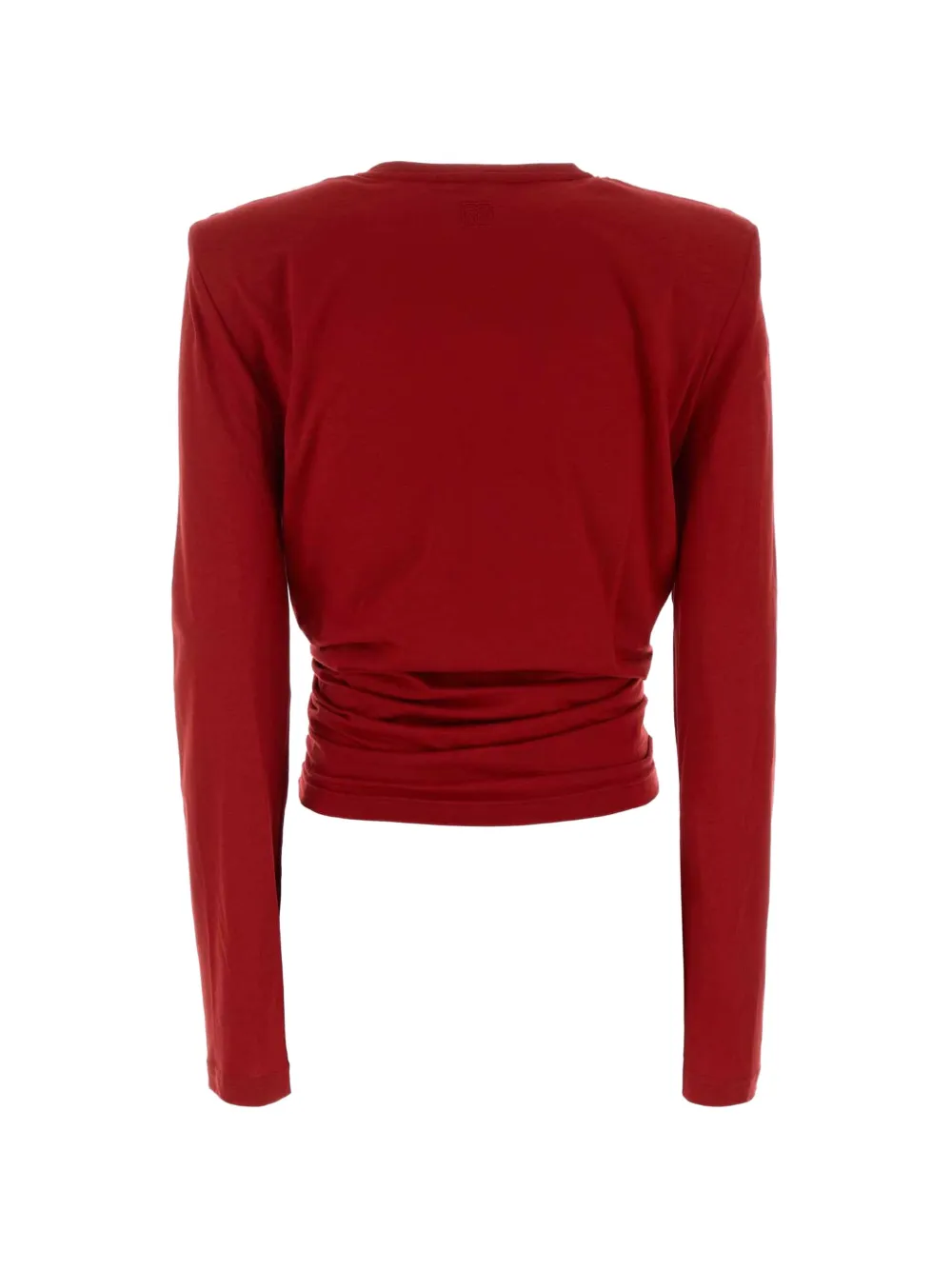 Magda Butrym Blouse met rozet-detail en gewatteerde schouders Rood