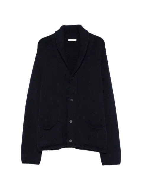 The Row Dor shawl-collar waffle-knit cardigan