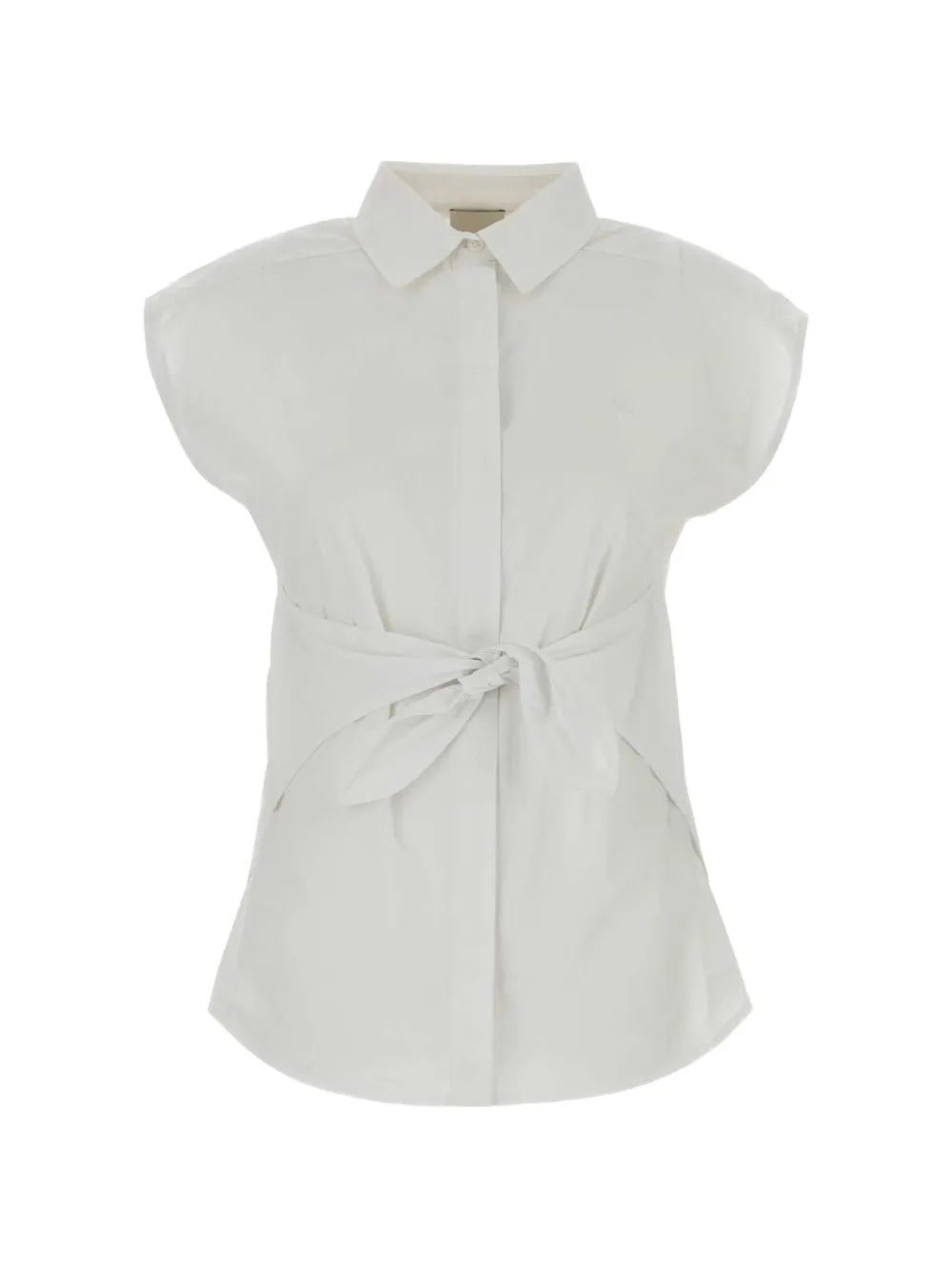 Calvin Klein tie-waist poplin shirt - Bianco