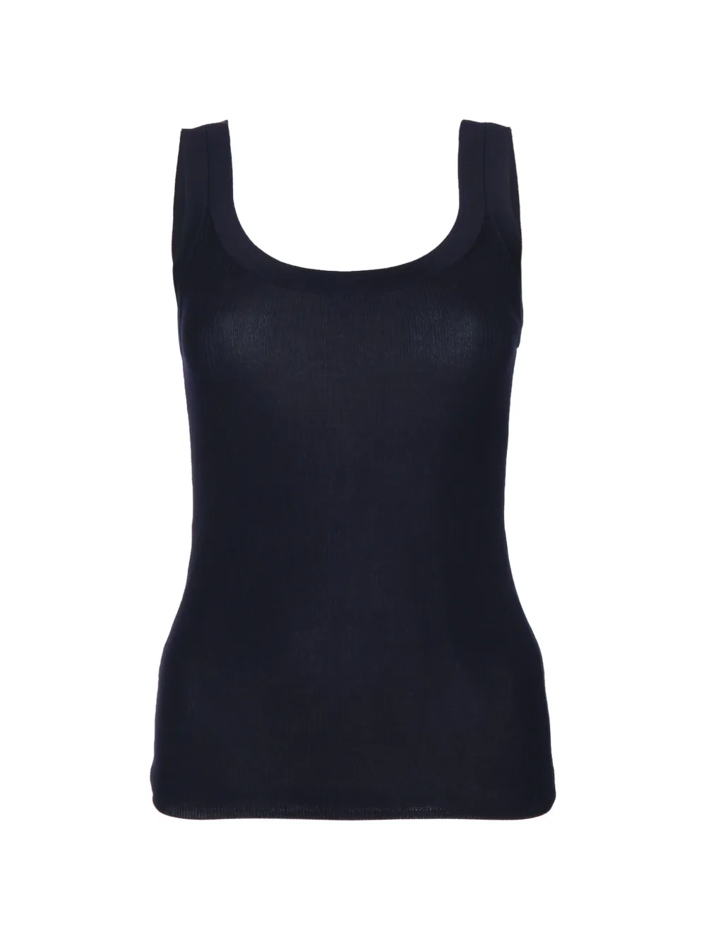 Elisabetta Franchi ribbed-knit logo-plaque tank top