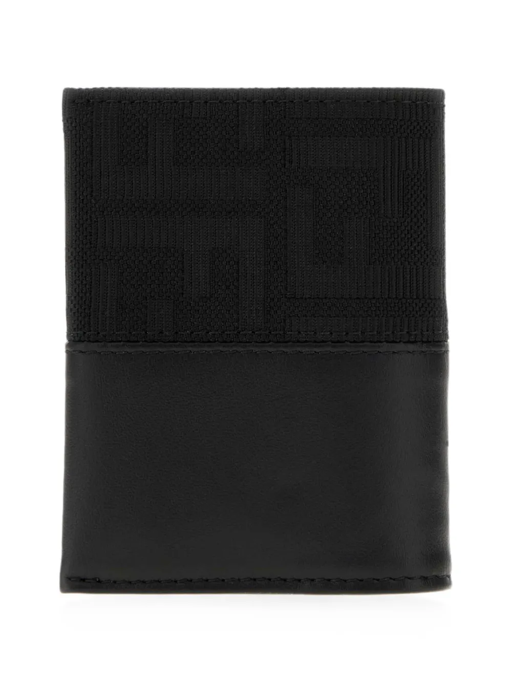 FENDI Leren pasjeshouder met FF-jacquard Zwart