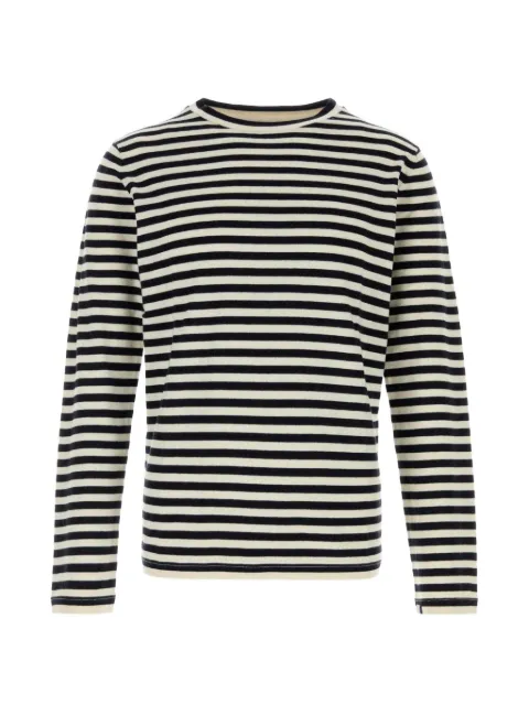 extreme cashmere Breton-stripe embroidered T-shirt
