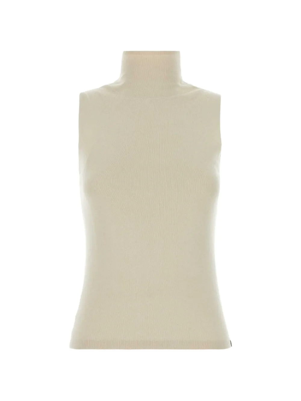 extreme cashmere ribbed-knit high-neck vest - Bianco