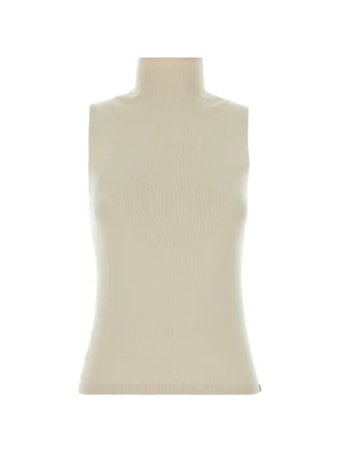 extreme cashmere ribbed-knit high-neck vest