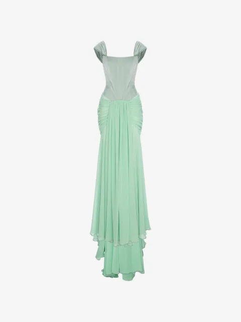V:PM ATELIER maxi Jade draped corset dress