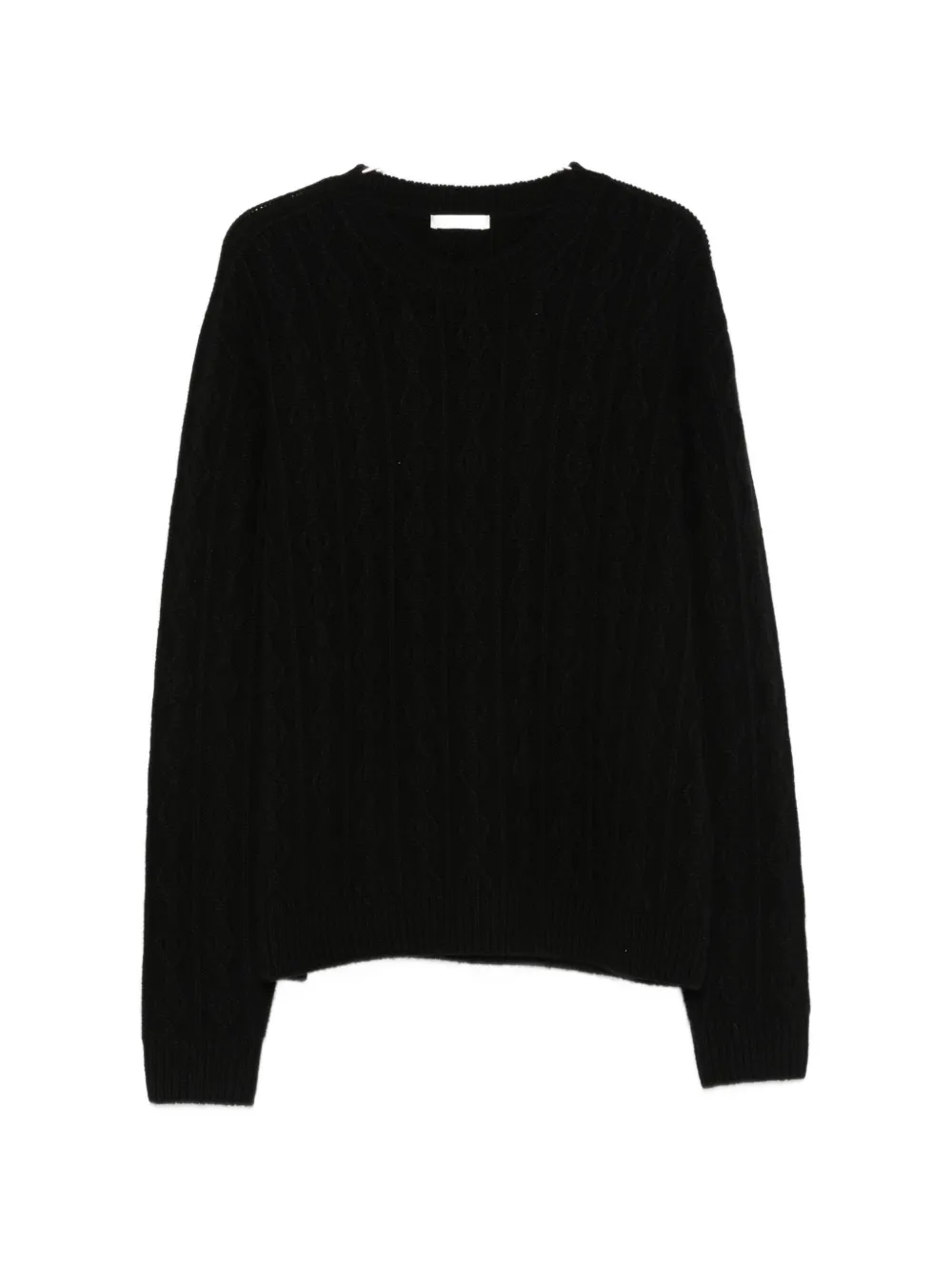 The Row Nanni cable-knit crew-neck sweater - Schwarz