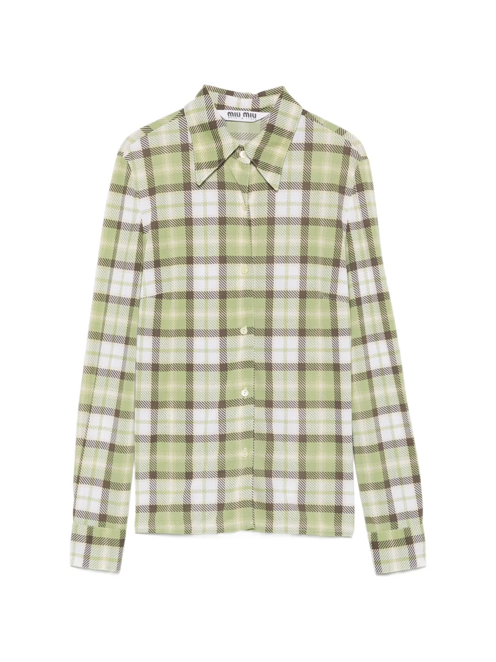 Miu Miu Pre-Owned chemise à carreaux (années 2000) - Vert