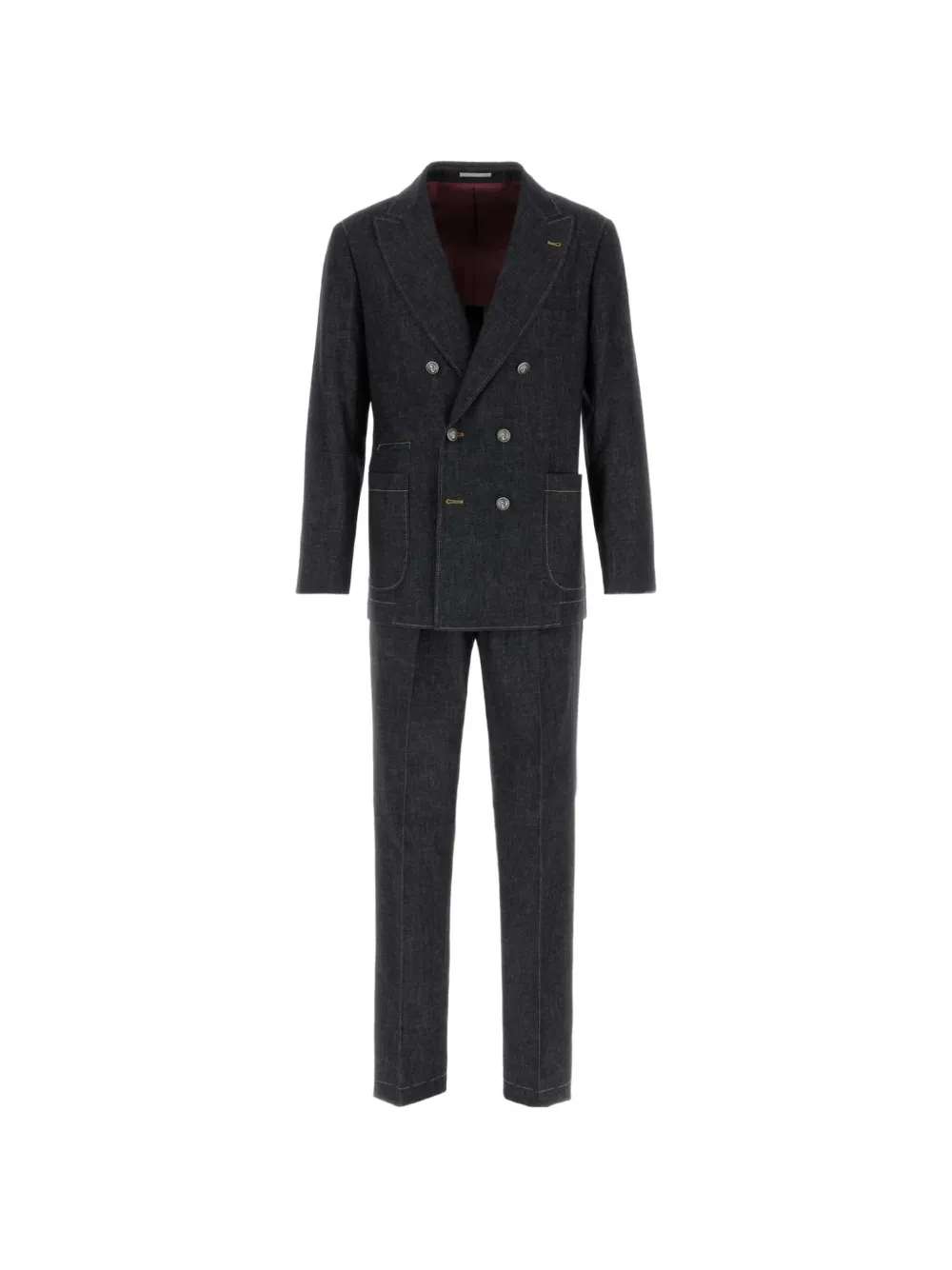 Brunello Cucinelli Blue denim suit - Grau