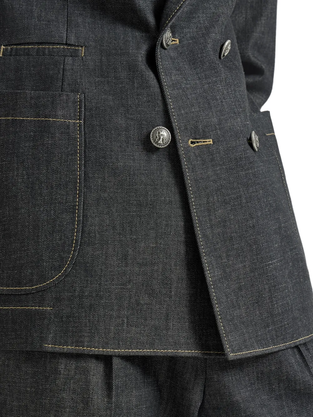 Brunello Cucinelli Pak met dubbele rij knopen Grijs