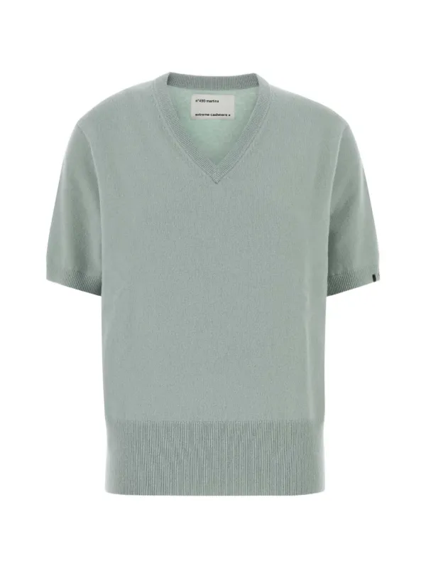 Extreme Cashmere N°490 Martina V-neck Sweater in Green