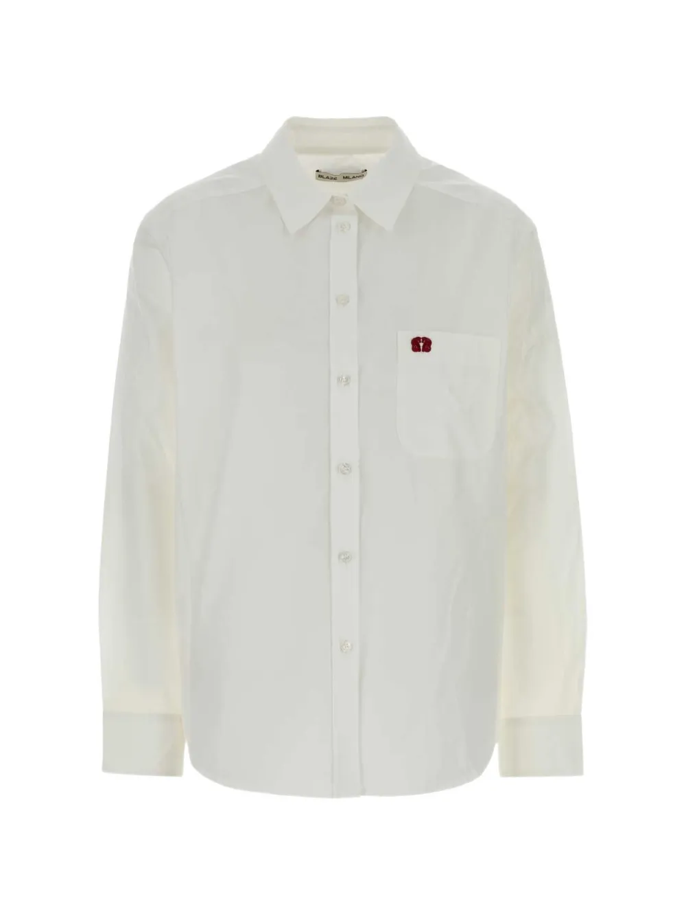 Blazé Milano Fancy logo-embroidered shirt - Weiß