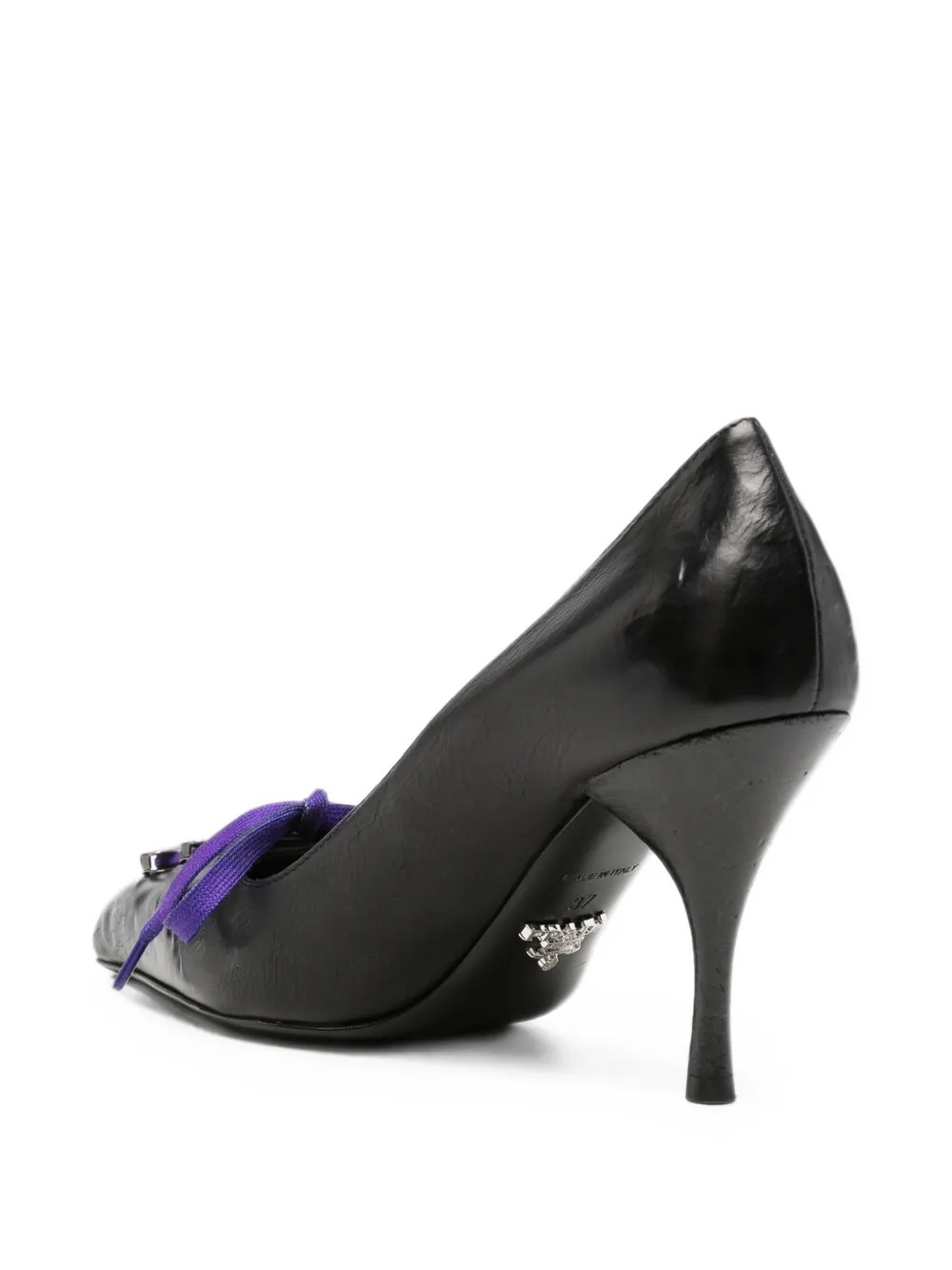Prada leather pumps Zwart