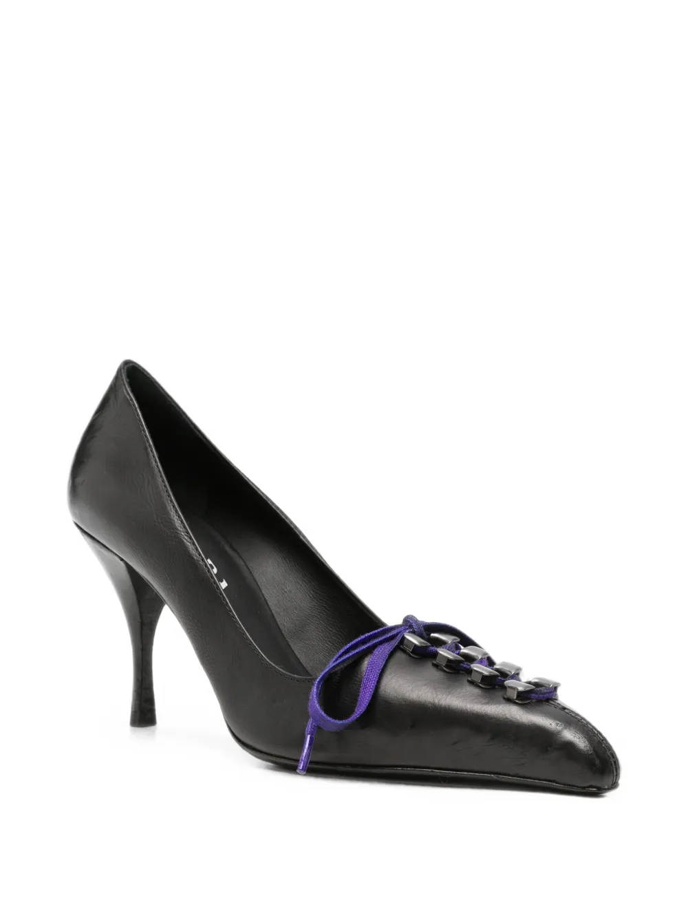 Prada leather pumps Zwart
