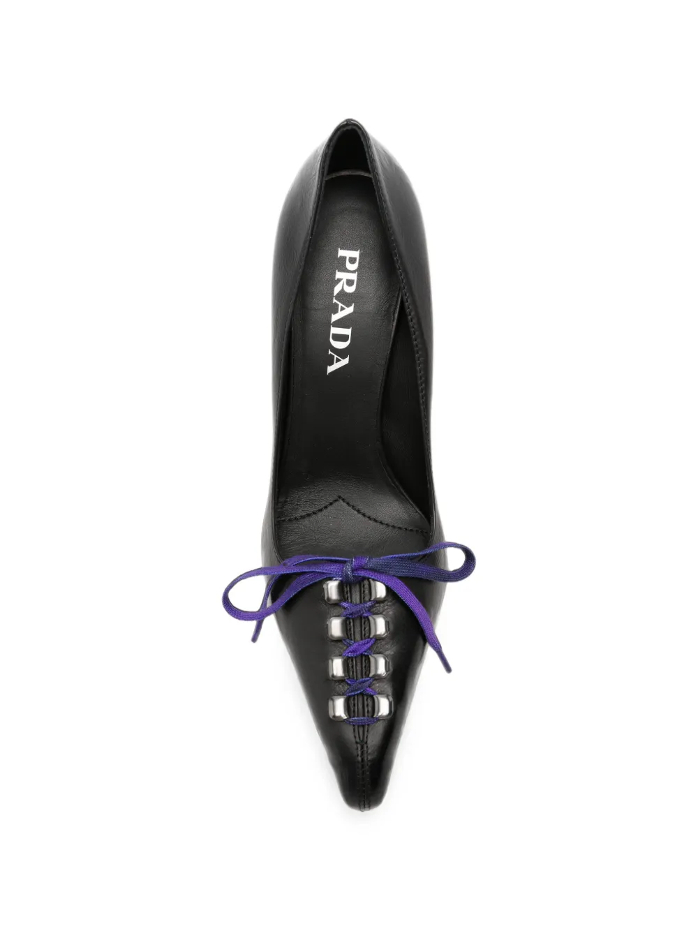 Prada leather pumps Zwart