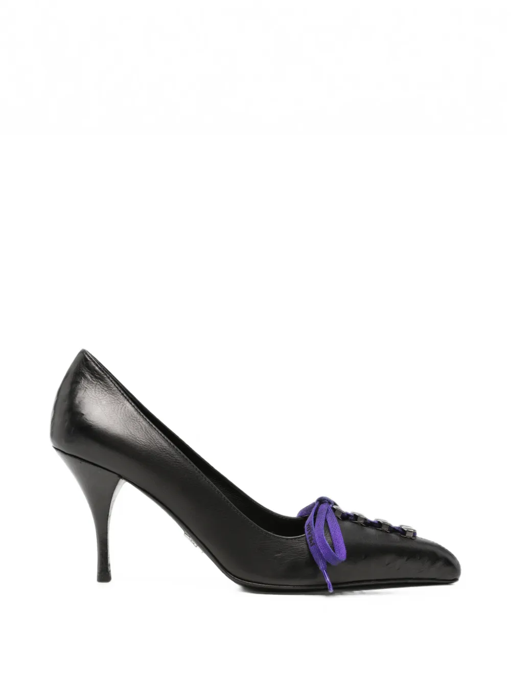 Prada leather pumps Zwart