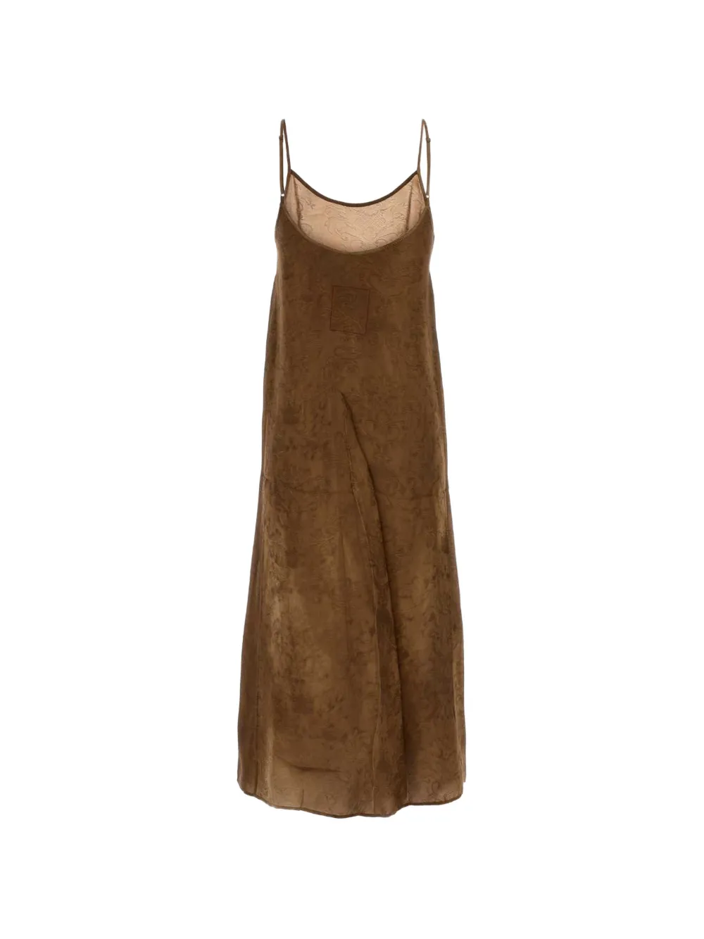 Uma Wang Anaya maxi-jurk met jacquard-patroon Bruin