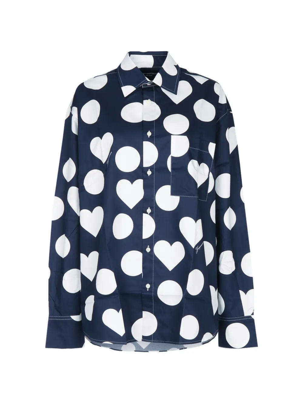 Jacquemus The Camargue shirt polka-dot heart - Blu