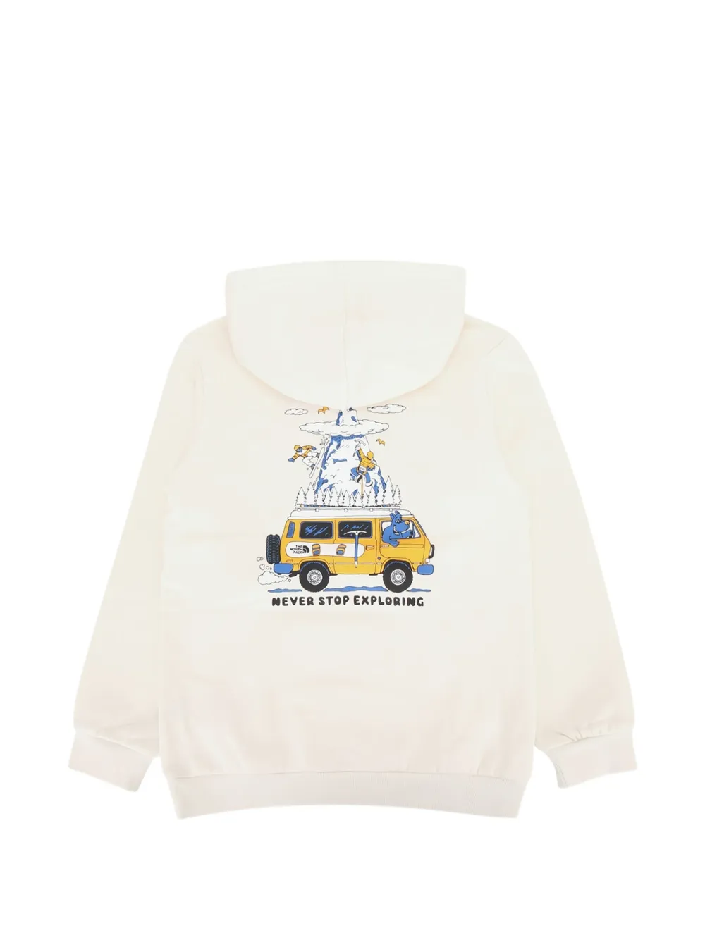 The North Face Kids Hoodie met print Beige