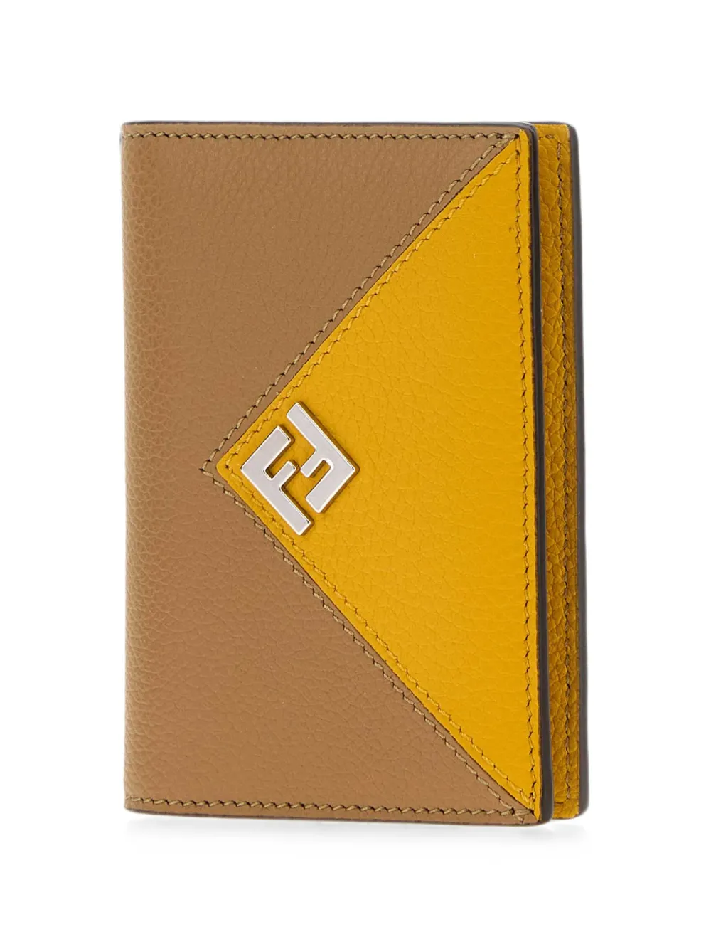 FENDI Lui pasjeshouder met logo-plakkaat Bruin