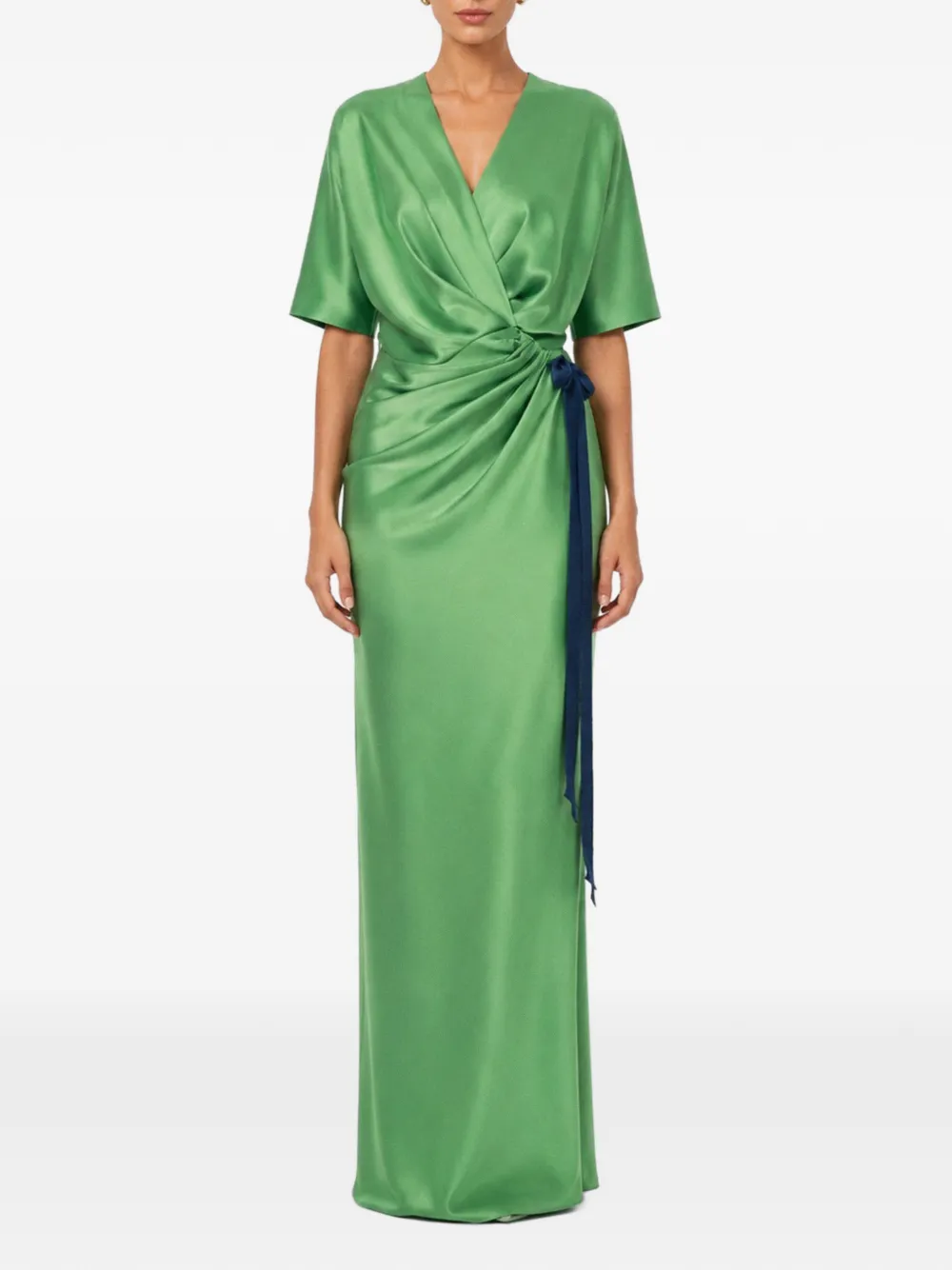 V:PM ATELIER Samantha gedrapeerde maxi-jurk Groen