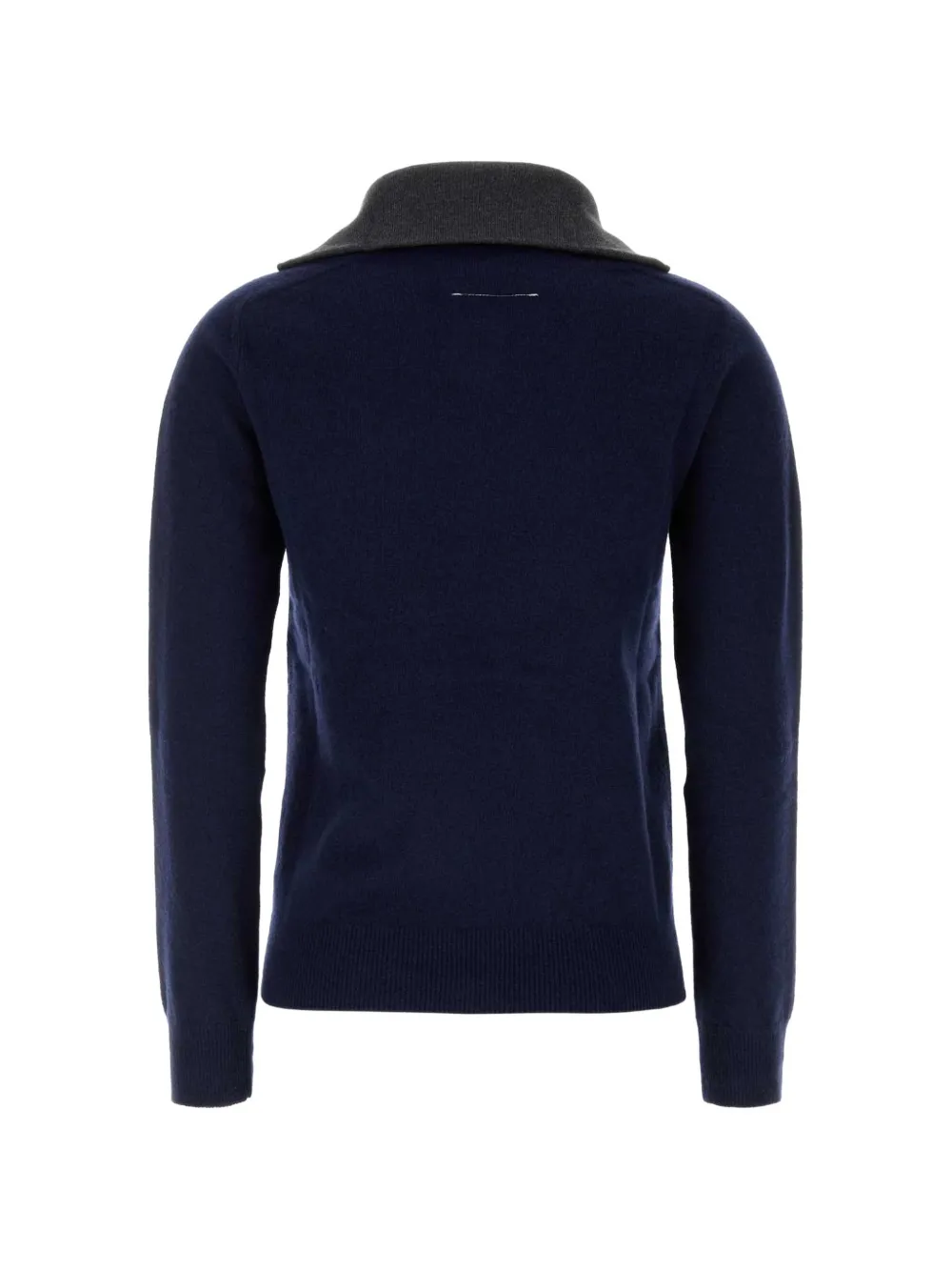 MM6 Maison Margiela Gebreide trui met kwartrits Blauw