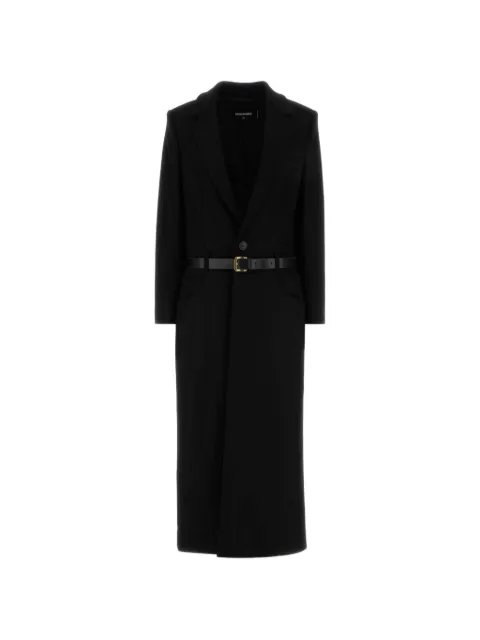 DSQUARED2 belted single-breasted coat