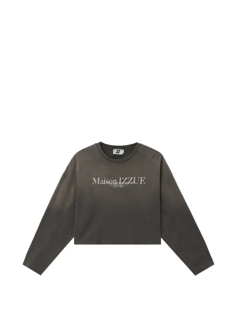izzue sudadera corta con logo
