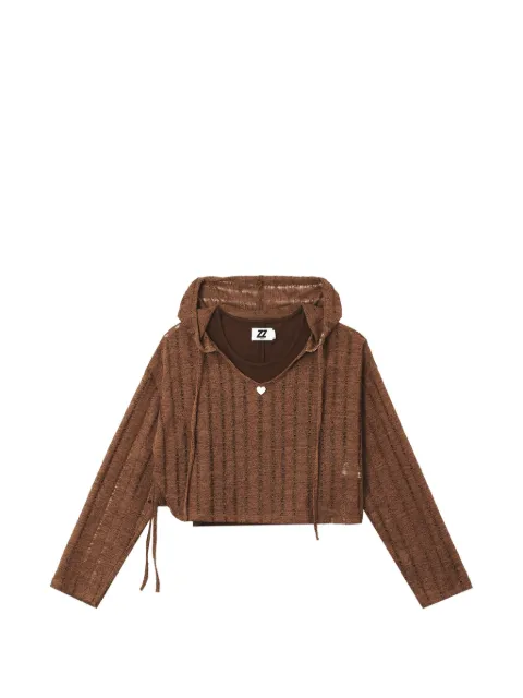 izzue ensemble hoodie et débardeur à plaque logo